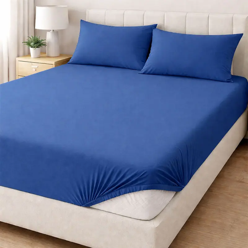 Долен чаршаф с ластик цвят парламент -25