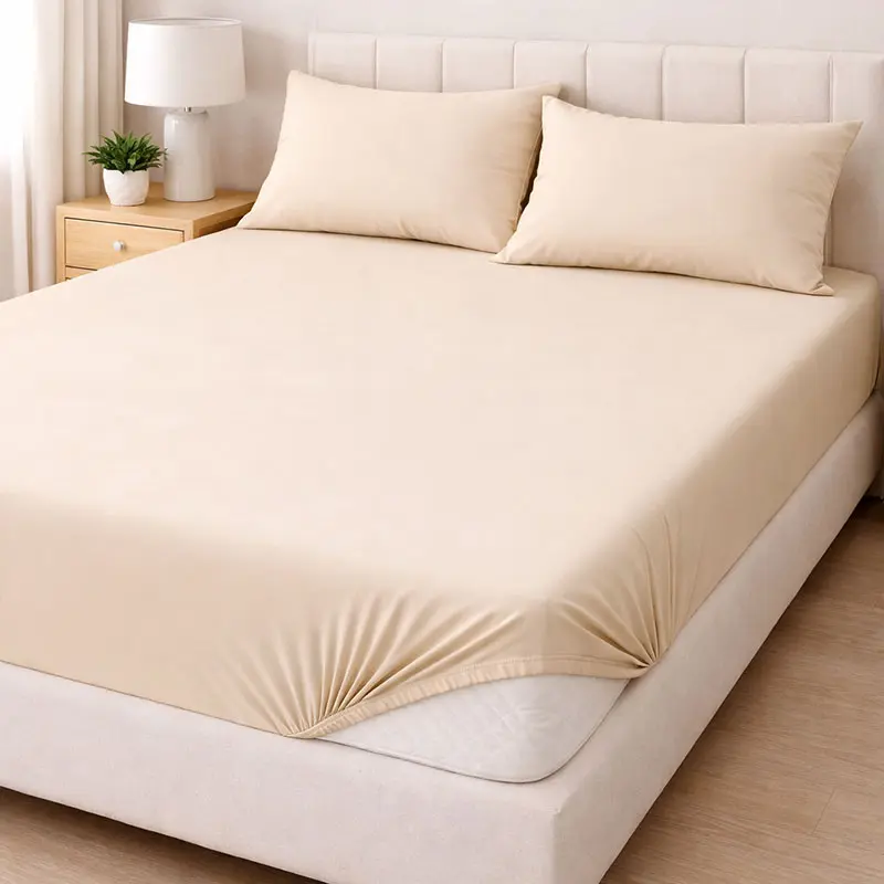 Чаршаф с ластик за матрак Шампанско