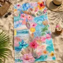 Луксозна плажна кърпа с екзотичен принт Aloha Hawai