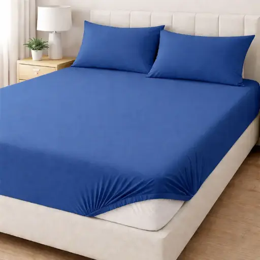 Долен чаршаф с ластик цвят парламент -25